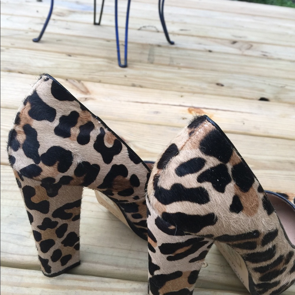 Steve Madden Real Fur Platform Heels Size 7.5m Euc - image 7